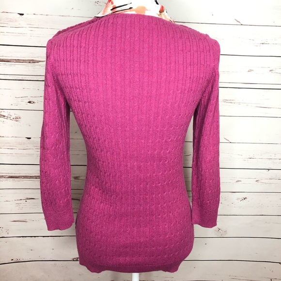 Joie Women’s Knit Pink Sweater with Tie Collar MED - Picture 4 of 6